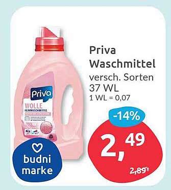 Priva Waschmittel Angebot Bei Budni Prospekte De