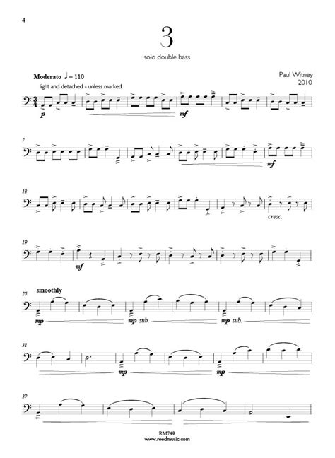 Double Bass Solo Reed Music