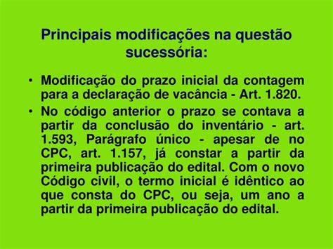 PPT SUCESSÃO HEREDITÁRIA NO CÓDIGO CIVIL de 2002 PowerPoint