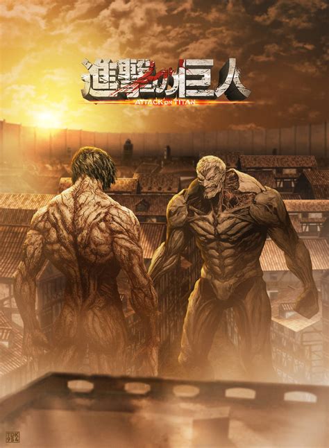 Shingeki No Kyojin Poster Eren Vs Reiner By Thedarkknight954 On Deviantart