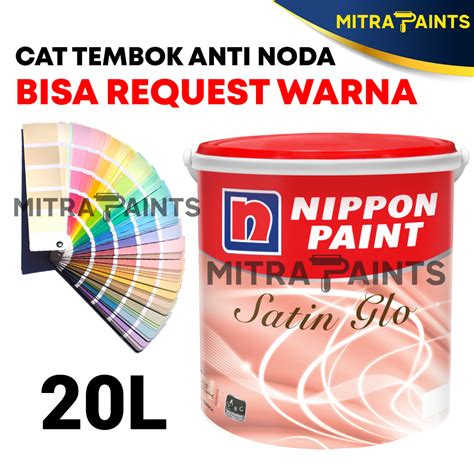 Jual SATIN GLO 2 5 LITER CAT TEMBOK ANTI NODA NIPPON PAINT BISA