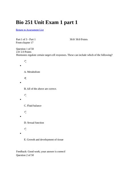 Bio Unit Exam Part Questions And Answers Browsegrades