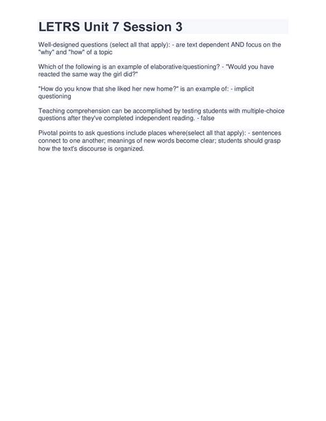 LETRS Unit 7 Session 3 - Scholarfriends