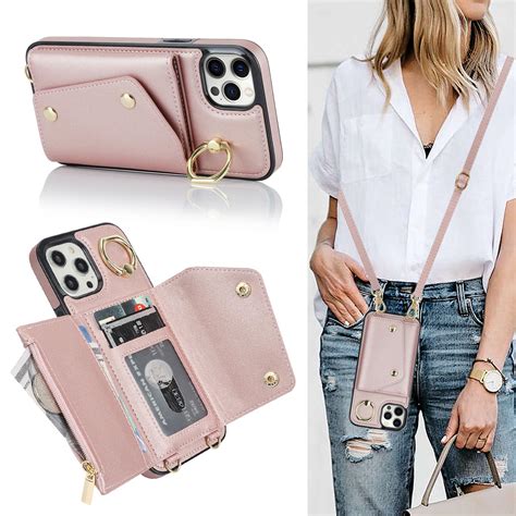 Lipvina For Iphone Pro Case Wallet With Strap For Women Crossbody