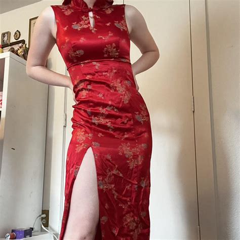 Traditional Style Chinese Dress Size Xs S Branded Depop