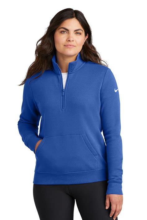 Nike Womens Club Fleece Sleeve Swoosh 12 Zip Product Company Casuals