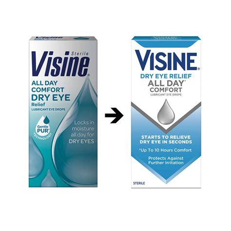 Visine Dry Eye Relief All Day Comfort Lubricant Eye Drops For Up To 10