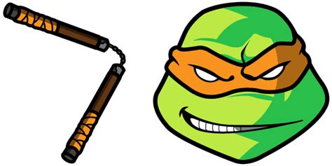 TMNT Michelangelo & Nunchucks Cursor - Sweezy Custom Cursors