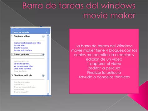 Barra De Tareas Del Windows Movie Maker Ppt Descarga Gratuita