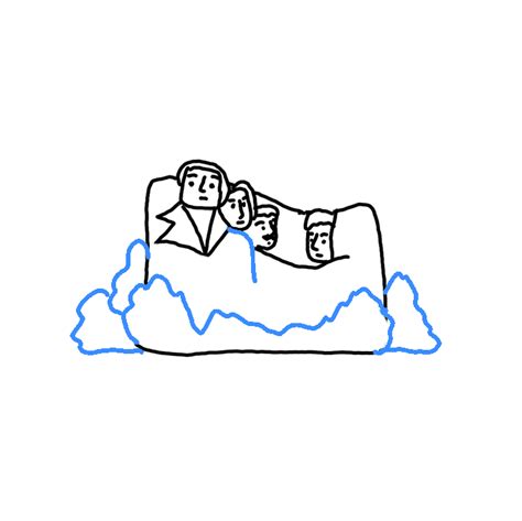 How To Draw Mount Rushmore National Memorial Step By Step Easy