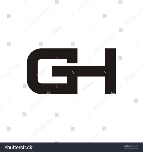 Gh Logo Initial Letter Design Template Stock Vector Royalty Free