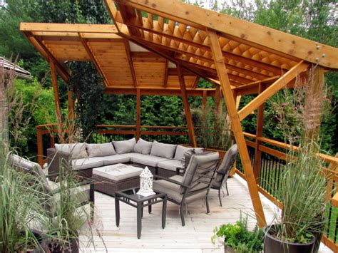 Cedar Deck Cantilevered Pergola Contemporary Deck Toronto By