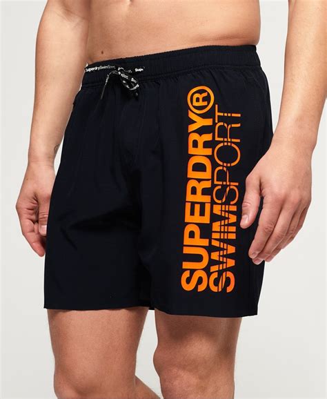 Mens Sd Sports Volley Swim Shorts In Navy Superdry Ie