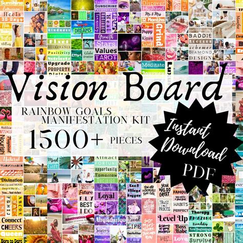 Vision Board Printables 2024 Vision Board Kit Manifesting Kit Etsy