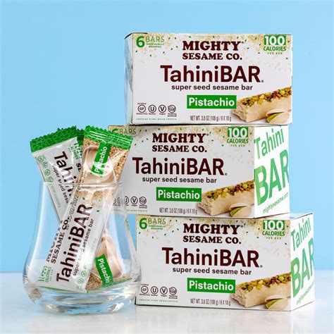 Cocoa Nibs Tahini Bars Mighty Sesame