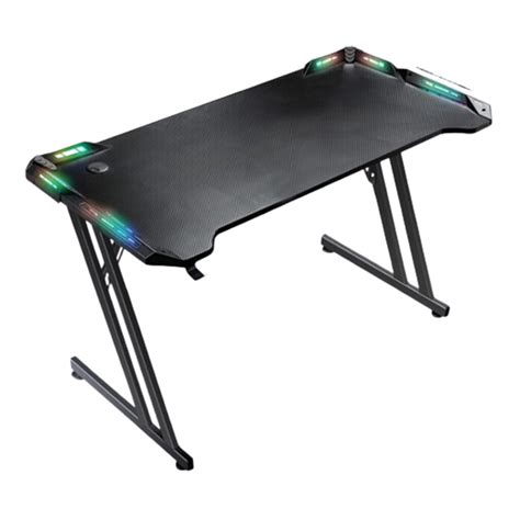 Hlonone X Cm Bureau Gaming Led Grande Bureau Gamer Avec Un