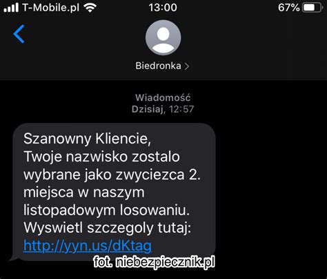 Uwaga Na SMS Y Od Biedronki I Rossmana Niebezpiecznik Pl