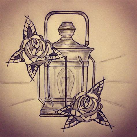 Lantern Roses Tattoo Sketch By Ranz Tattoo Sketches Halloween