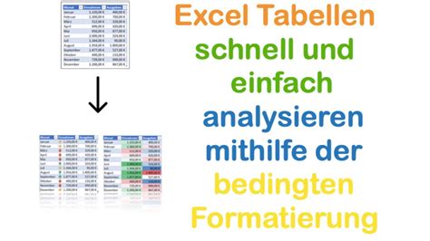 Excel Dateien Schnell Und Einfach Analysieren Mithilfe Der Bedingten