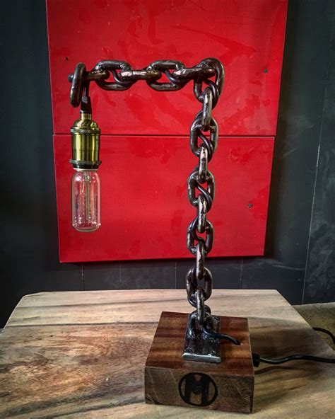 Welded Chain Lamp Welding Art Projects Rustic Lighting Diy Lamp