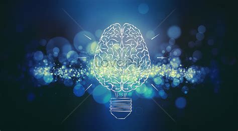 Science And Technology Creative Brain Light Bulb Background Download