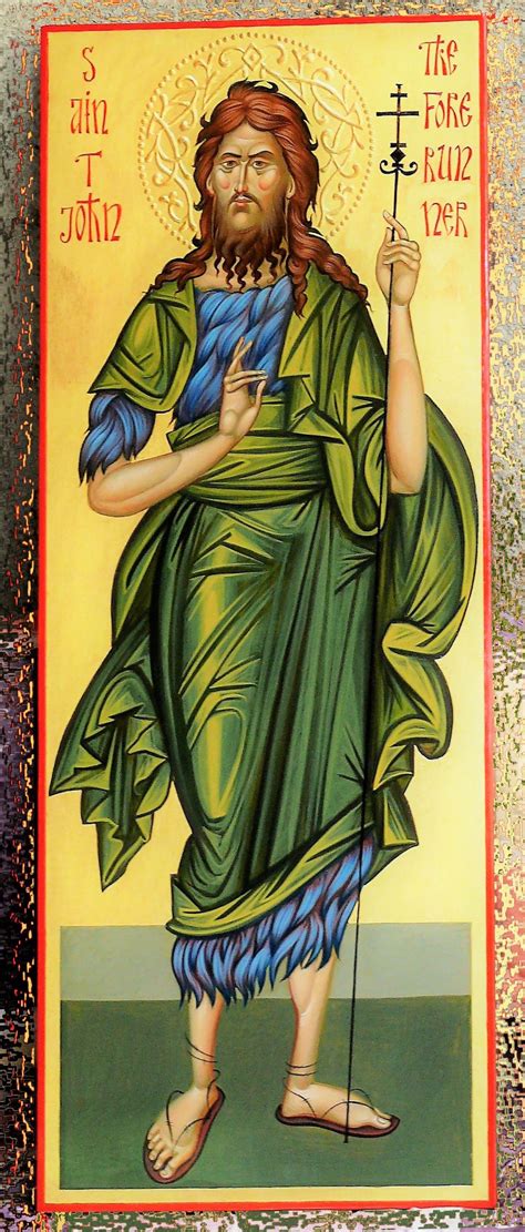 St John The Baptist Orthodox Icon Hand Painted Religious Icon By