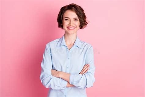 Photo Of Attractive Pretty Business Lady Toothy Beaming Smiling Hold