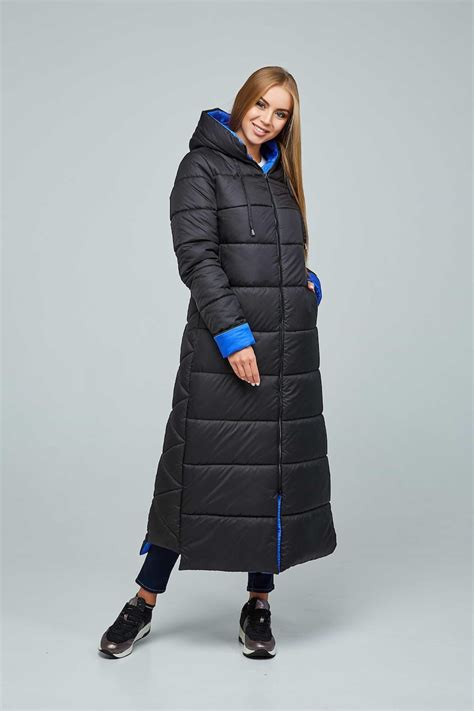 Black Maxi Long Puffer Coat With Hood Women Waterproof and Windproof ...