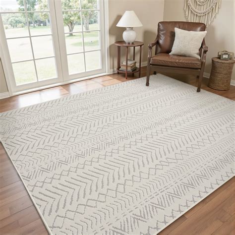 Amoami Washable Area Rugs 3x5 Boho Cream Rugs For Living