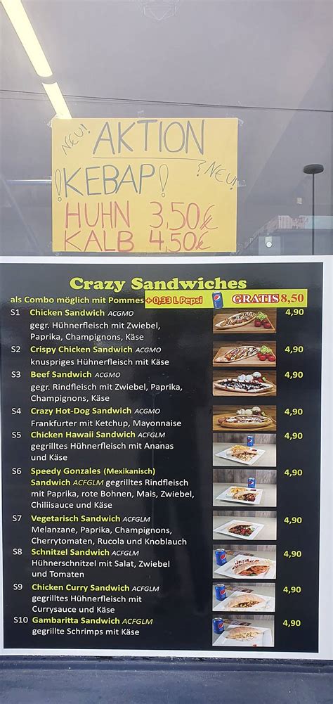 Speisekarte Von Crazy Pizza Wien Wien