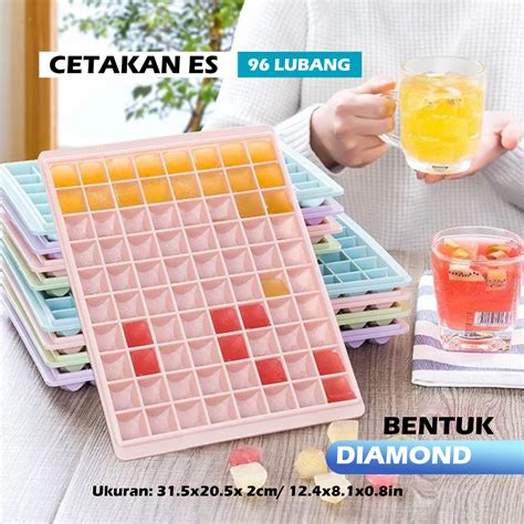 Cetakan Es Batu Grid Diamond Kubus Kotak Ice Cube Tray Tempat Ice