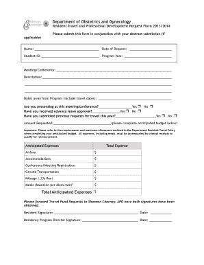 Fillable Online Ualberta Travel And Pd Request Form Ualberta Ca