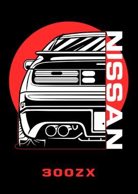 Nissan 300ZX Poster Picture Metal Print Paint By Faissal Thomas