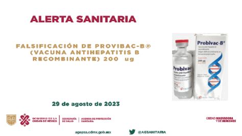 Falsificaci N De Provibac B Vacuna Antihepatitis B Recombinante G