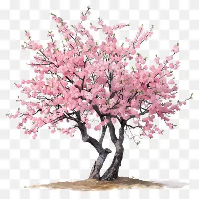 Fiore Di Ciliegio Albero Di Fiori Di Ciliegio Rosa Con Sfondo Nero