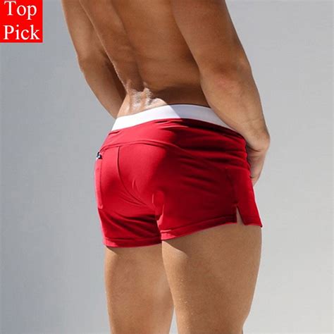 Jual New Swimwear Men Swimsuit Sexy Swimming Trunks Sunga Hot Mens Swim