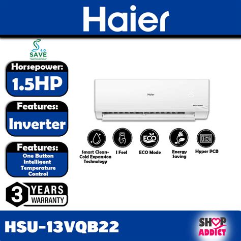 Haier Inverter Series Air Conditioner Hsu Vqb Hp Energy Saving