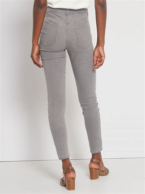 Jean Skinny Stretch Gris Clair Kiabi