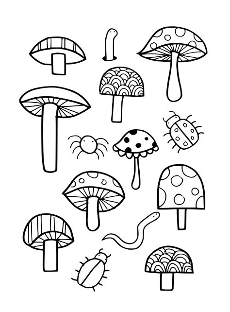 Dessin Champignon 24 coloriages à imprimer