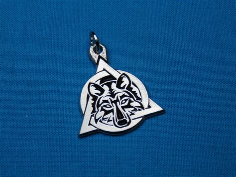 Tribal Wolf Therian Symbol Otherkin Small Lead Free Charm