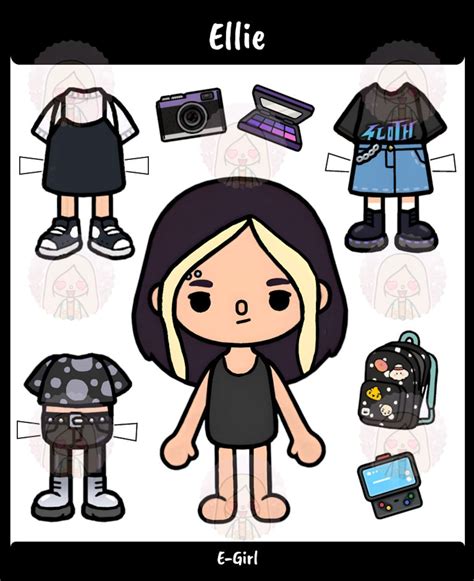 Toca Boca Dress Up Paper Doll Printable Template Etsy