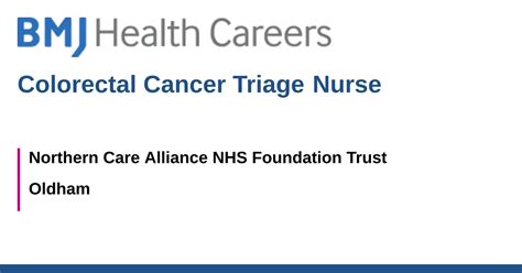 Colorectal Cancer Triage Nurse Job With Northern Care Alliance Nhs