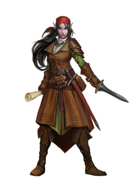 Female Elf Rogue Scroll Pathfinder 2e Pfrpg Pfsrd Dnd Dandd 35 4e 5e 5th Ed D20 Fantasy