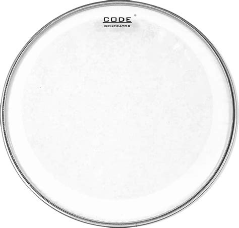 Code Drumheads GENCL12 Peau De Tom Generator Transparente Reverb