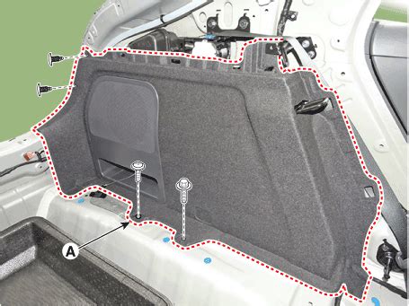 Hyundai Ioniq Luggage Side Trim Repair Procedures Interior Trim