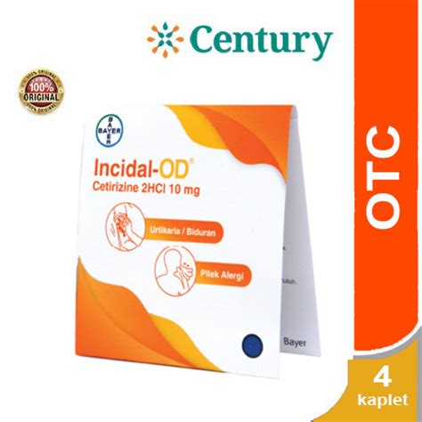 Jual Incidal OD 10mg 1 Strip Isi 4 Kapsul Jakarta Pusat CENTURY