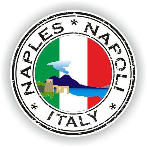 Naples Napoli Italy Seal Sticker Round Flag For Laptop Book Fridge