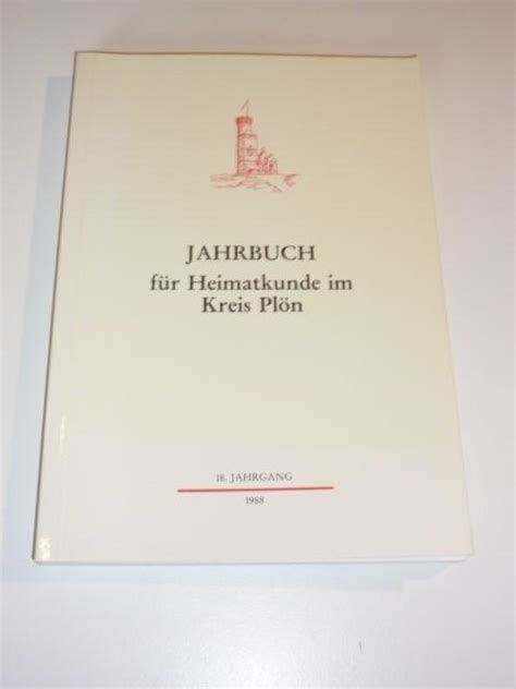 Jahrbuch F R Heimatkunde Im Kreis Pl N Jahrgang By