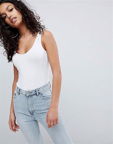 Body Sin Mangas En Blanco De Asos Design Asos