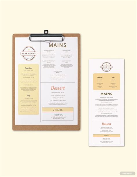 Creative Restaurant Menu Template in Pages, PSD, Publisher, Word ...